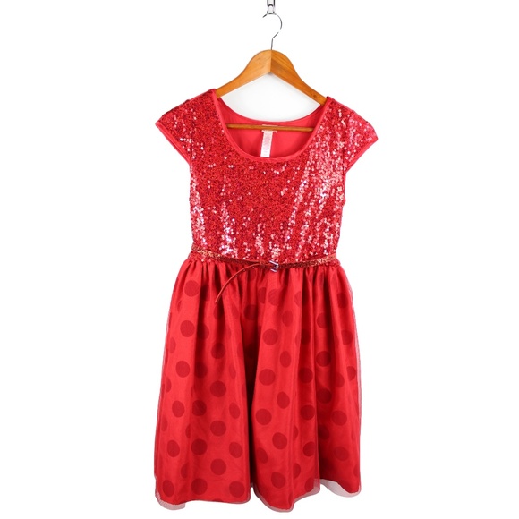 Justice Other - JUSTICE RED HOLIDAY DRESS SIZE 14 GIRLS